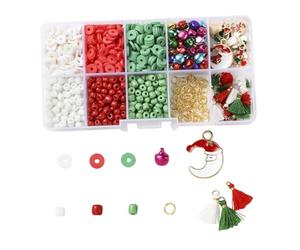 SHERCHPRY Perles en Pâte Polymère 10 Compartiments Kit Accessoires Bijoux DIY Perles Rocaille Matériaux pour Boucles D’Oreilles et Pendentifs Fournitures Créatives pour Fabrication