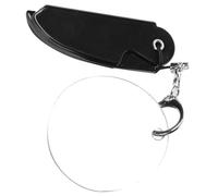 SHERCHPRY Petit Peigne à Barbe Pliable Petit Format Miroir Ovale Peigne à Dents Fines pour Hommes Porte-Clés Compact pour Retouches en Déplacement