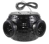 SHERCHPRY Piège à Écrevisses en Plastique Solide Cage à Pièges de Pêche Portable 4 Entrées Corde 6 M pour Crevettes Crabes Homards Usage Eau Douce et Salée