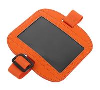 SHERCHPRY Porte-Badge de Bras Horizontal Ajustable Étui de Protection Transparent pour Carte D’Identité et Sécurité Sociale Brassard Confortable Unisexe Orange de Sécurité Usage
