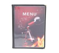 SHERCHPRY Porte-Menu A4 Transparent en PVC Protège-Menu Imperméable 8 Pages Couverture Cuisine Réutilisable pour Restaurants Cafés Bars et Brasseries