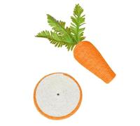 SHERCHPRY Poteau à Griffer pour Chat en Sisal Forme Carotte Rouge, Décoratif en Carton Composite, Maintien et Activité à Domicile