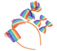 SHERCHPRY Rainbow Pride Bowknot Headbands 4PCS for and Women Distinctive Design Comfortable for Long Time Use Suitable for Weddings and Parties
