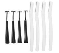SHERCHPRY Rasoir à Sourcils T-Shape Lot de 4 Sets de Outil de Dermaplaning Épilateur Facial Portable Voyages Lames Sûres et Précises