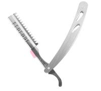 SHERCHPRY Rasoir Pliant Acier Inoxydable pour Barbe et Sourcils Lame Manche Ergonomique Antirouille Outil de Précision pour Coiffure et Toilettage à Domicile Couleur