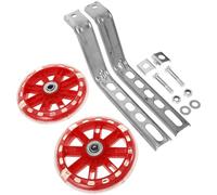 SHERCHPRY Roue Stabilisatrice Réglable en Alliage Rouge pour Vélo Garçon et Filles 12-20 Pouces Petites Roues D’Apprentissage avec Support de Fixation Stabilisateurs de Vélo pour Garçon et
