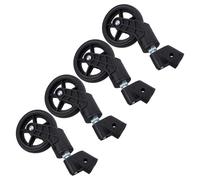 SHERCHPRY Roues pivotantes à tige pour chariot de courses 4pcs en PP PVC PA avec mouvement silencieux pour usage commercial en environnement sensible au bruit