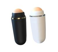 SHERCHPRY Rouleau Facial Absorbant Naturel Contrôle Du Sébum 2 Pièces Taille Compacte Pierre Volcanique Noir Et Ivoire Pour Peaux Grasses Usage Visage Portable