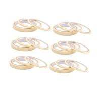 SHERCHPRY Ruban Adhésif de Masquage Beige Bande de Séparation des Couleurs pour Nail Art, 18 Rouleaux pour Réparation et Salons Professionnels