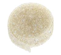 SHERCHPRY Ruban de Strass en Résine Transparent Blanc 2 CM Rouleau Adhésif pour Décoration DIY Accessoires de Création Artisanale Bande Scintillante Solide pour Textile et Cuir