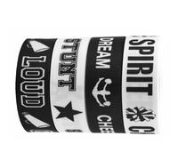 SHERCHPRY Rubans de Pom-Pom Girl Noirs et Blancs 4 Rouleaux 5 Mètres Chacun Polyester 22 CM de Large Décoration Esprit D’Équipe pour Événements Sportifs Loisirs Créatifs et Emballages