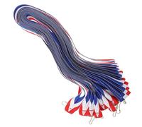 SHERCHPRY Rubans pour Médailles 30 Pièces Ruban de Cou aux Trois Couleurs Rouge Blanc Bleu Crochet Triangulaire Cordon Sportif Multifonction pour Compétitions et Fêtes Sportives