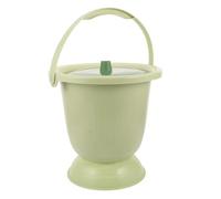 SHERCHPRY Seau à Pipi Portable avec Couvercle Anti-odeurs, Plastique Léger Vert Clair, Taille Basse, Toilettes Portables pour Personnes Âgées et Femmes Enceintes, pour Camping et Usage