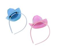 SHERCHPRY Serrage-Tête Mini Chapeau Haut-de-Forme Irisé 2 Pièces Bandeaux Fantaisie pour Femmes Accessoires de Coiffure Rose et Bleu pour Soirées Cosplay Fêtes à Thème et Événements