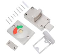 SHERCHPRY Serrure De Porte Commerciale Avec Indicateur Rouge Et Vert Loquet De Porte De Cabine De Toilettes En Acier Inoxydable 3.15X1.73X1.18In 1 Set Pour Salle De Bain