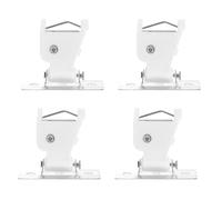 SHERCHPRY Serrure pour Rideaux en Métal Blanc, Lot de 4 Sets, Accessoires pour Stores Romains, pour Chambres et Placards, Matériel en Métal et Plastique
