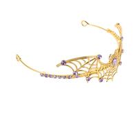 SHERCHPRY Spider Web Headband Lightweight Metal Tiara Rhinestone Halloween Crown Comfortable Gothic Headpiece For Party Cosplay