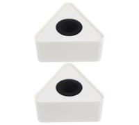 SHERCHPRY Station de Microphone Drapeau Logo Triangle ABS Blanc 2 pièces pour Microphone d'interview et Application avec Autocollant Multicolore