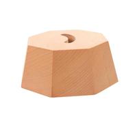 SHERCHPRY Support Chausse-pied en Bois de Hêtre Octogonal Socle Stable pour Chausse-pied Maison Base de Rangement Ergonomique pour Entrée et Placard, Organiseur Pratique et Décoratif