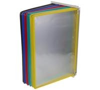 SHERCHPRY Support Mural Porte-Documents A4 20 Pochettes en Plastique Coloré, Organiseur de Bureau Polyvalent pour Affichage de Brochures et Documents, pour Salles d'Exposition et Espaces