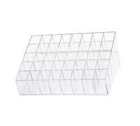 SHERCHPRY Support Transparent Compartiments Organisateur Pratique pour Vernis à Ongles et Maquillage Rangement Compact pour Bureau et Coiffeuse