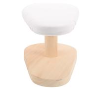 SHERCHPRY Table à repasser ronde en bois avec housse en tissu, tabouret long multifonction pour repassage professionnel de manches et vêtements d'enfants