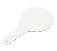 SHERCHPRY Tableau Blanc Portable Double-face Effaçable à Sec, Palette de Réponse Ronde Légère en Bois, Accessoire Scolaire Pratique pour Étudiants et Enseignants, Outil D'évaluation