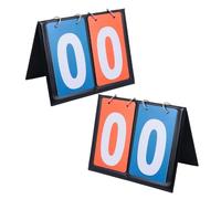 SHERCHPRY Tableau D’Affichage de Basketball Portable 2 Chiffres, Lot de 2 Scoreurs Manuels Recto-Verso Bleu et Rouge, Suivi des Scores Sportifs pour Matchs en Intérieur et Extérieur