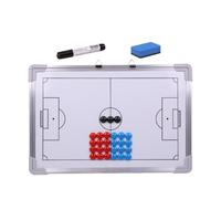 SHERCHPRY Tableau de Football Mural en Alliage D'aluminium avec 27 Aimants, Gomme et Marqueur, Panneau D'entraînement Magnétique Portable pour Entraîneurs, pour Séances de Coaching