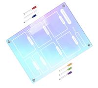SHERCHPRY Tableau Magnétique Effaçable à Sec en Acrylique 7 Pièces Petit Format Surface Lisse Multicolore Tableau Mural pour Agenda Hebdomadaire Liste de Tâches et Mémo Réfrigérateur