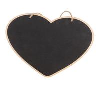 SHERCHPRY Tableau Noir Mural en Bois Cœur 30X20 CM Plaque Vierge Créative Effaçable à la Craie Petit Tableau Mémo Suspendu Léger pour Décoration Intérieure et Extérieure Support DIY et