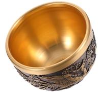 SHERCHPRY Tasse à Thé en Cuivre Vintage de Style Chinois Dragon, Forme Unique et Fond Plat, Résistante Déformation, pour Boissons Chaudes et Froides ou Restaurant