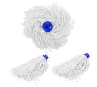 SHERCHPRY Têtes De Balai à Franges Coton Réutilisables 3 Pièces Absorbantes Lavables Recharge Pratique Ménage Sols Parquets Carrelages Nettoyage