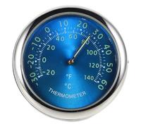 SHERCHPRY Thermomètre Intérieur de Voiture Phosphorescent Horloge Quartz Précise Affichage Numérique Température Décoration Tableau de Bord Bleue Mini Format Compact pour Automobile