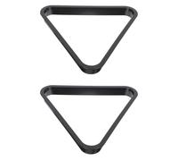 SHERCHPRY Triangle de Billard en Plastique Noir 2 Pièces - Support Triangulaire pour Billard Américain et Snooker Trépied Stable pour Positionnement Précis des Boules Accessoire