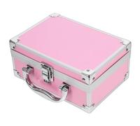 SHERCHPRY Trousse De Maquillage En Alliage D’aluminium Robuste, Petite Boîte Cosmétique Rose, Valise Portable Pour Accessoires De Beauté, Organiseur De Rangement Pour Outils Professionnels