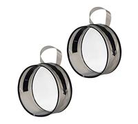 SHERCHPRY Trousse De Maquillage Ronde Transparente Lot De 2, Imperméable, Compacte, pour Femmes, Paquet Cosmétique De Voyage, Fermeture Éclair Sécurisée