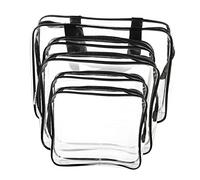 SHERCHPRY Trousse de Toilette Étanche Transparent 5Pcs Trousse de Maquillage à Organisateur de Voyage et Solide Accessoire de Voyage Pratique