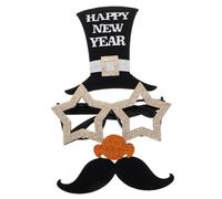 SHERCHPRY Verres Décoratifs Du Nouvel An Lunettes Caches Décorations De Bonne Année Dirigé Décorations De Fête Du Nouvel An Accessoires Du Nouvel An Masque De Barbe Monocle Tissu Non Tissé
