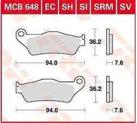 Sherco Scf 450 2020 TRW Rsi Série Sindered Hors-Piste Course Plaquettes de Frein