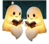 Sheremart Glowspirit, 6/9in-Meet The Ghost That Glows with Love, A Lamp That Warms More Than a Room, 3D Led Halloween Night Light, No Cables Needed, Place Anywhere (2pcs*9inches)
