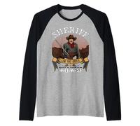 Shérif - Low and Order - Wild West/Country Western Cowboy Manche Raglan