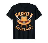 Shériff Department Chapeau de cowboy Revolver Shériff Star T-Shirt
