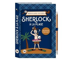 Sherlock à la plage - crayon offert - Bernard Myers - Editions 365 - relié - Livre-jeu