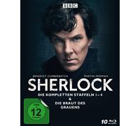 SHERLOCK-DIE KOMPLETTEN STAFFELN 1-4 - CUMBERBATCH,B. 10 BLU-RAY NEUF