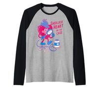 Sherlock Heart on The Case Cute Detective Heart on The Case Manche Raglan