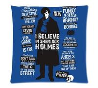 Sherlock Holmes Benedict Cumberbatch Signature Custom Pillowcase Pillow Sham Throw Pillow Cushion Case Cover Two Sides Printed 18x18 Inches