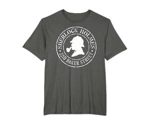 Sherlock Holmes Citations 221B Baker St. British Detective T-Shirt