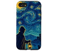 Sherlock Holmes Détective Britannique sous Une Nuit Etoilée Coque pour iPhone SE (2020) / 7/8