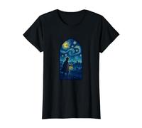 Sherlock Holmes Détective Britannique sous Une Nuit Etoilée T-Shirt Graphique avec Valeur